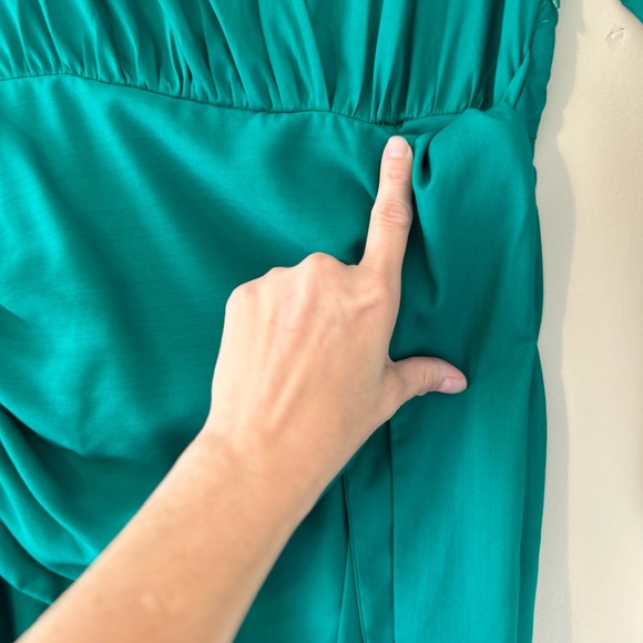 L'Academie The Lorriana Mini Dress in Kelly Green Tencel Small Event Prom - Picture 8 of 12